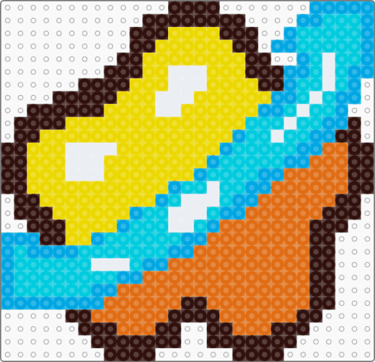 Guh - brown,light blue,yellow