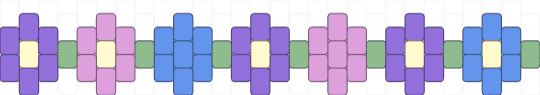 cuff inspired by basil's flower crown - purple,pink,light blue,omori,basil,flower