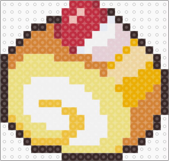 sweet roll - orange,yellow,brown,sweet,roll,cake,whip cream,strawberry,treat,sweet roll,food