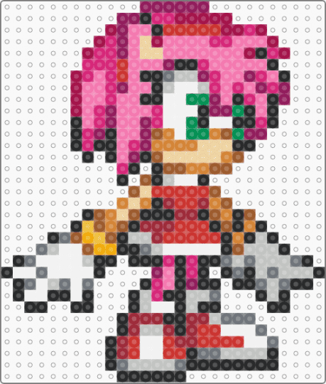 Amy Rose sprite - pink,beige,red,amy,amy rose,amy rose hedgehog,sonic,video games,characters,kawaii