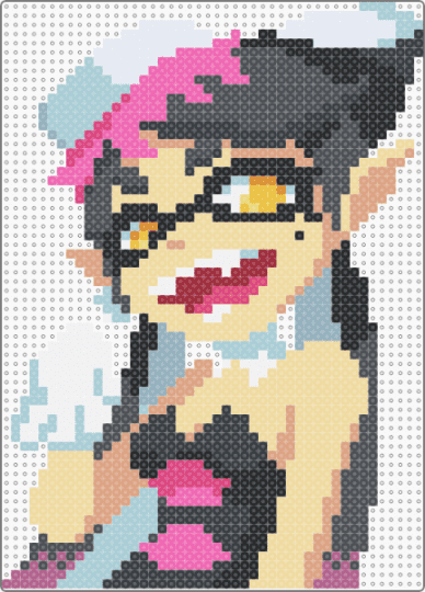 Callie - gray,beige,light blue,pink,callie,squid,squid sisters,splatoon,nintendo,character,video games