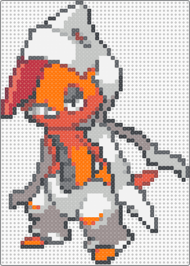 mega scrafty - gray,red,beige,pokemon,character,mega,scrafty,mega scrafty,video games,orange,gecko