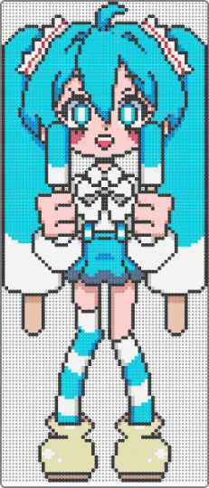 Melt ice cream miku - beige,light blue,hatsune miku,miku,vocaloid,melt ice cream,characters,anime,kawaii,ice cream