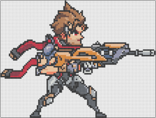 Emre Sarioglu - black,beige,tan,gray,colorful,emre,overwatch,blizzard,video game,ow,emre sarioglu,fallen soldier,pixel spray