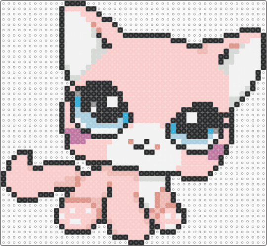 lps kitty - beige,littlest pet shop,lps,cat,kitten,pink cat,pink,animal,toys