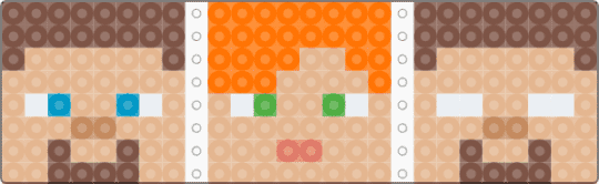 Steve, Alex, and Herobrine (Minecrarft) - tan,beige,minecraft,game,small,head,human,character,multiple