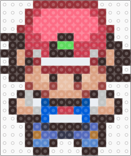 Ash Ketchum chibi - brown,beige,red,pokemon