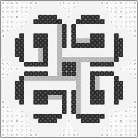 Breaking Benjamin logo perler fuse bead - white,band,logo,music,black