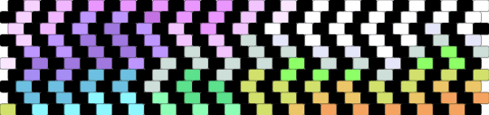 Pulse Demon - Merzbow / Peyote cuff! - black,pink,yellow,album,music,rainbow,gradient,colorful,zigzag