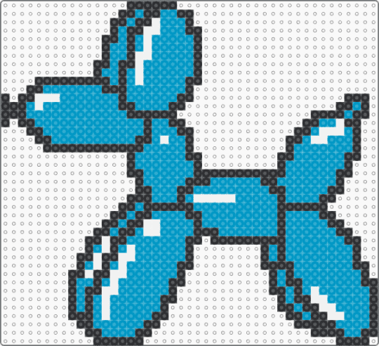 Blue balloon dog - light blue
