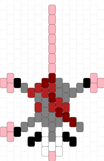 Roadkill possum - pink,gray
