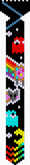 tie idea that looks pretty cool - black,red,light blue,gray,colorful,tie,kandi,retro