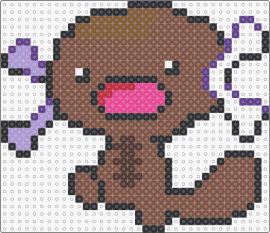 WOOPO - wooper,pokemon,aquatic,creature,playful,brown,purple