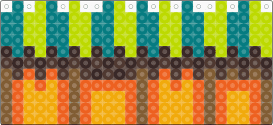 Sonic Ground Texture - brown, green, orange, teal