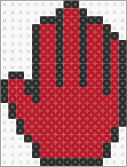 Poppy playtime red hand - black,red