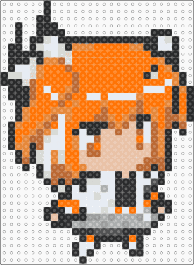 Chibi Adachi Rei Utauloid Perler - orange,vocaloid,music,utauloid