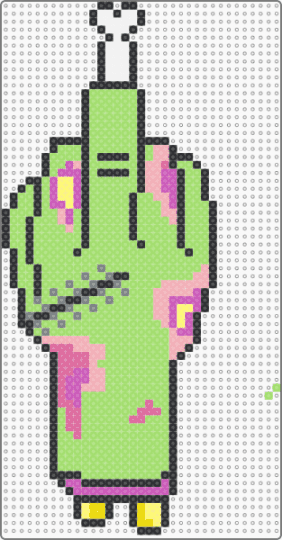 Middle - middle finger,hand,zombie,undead,halloween,spooky,green