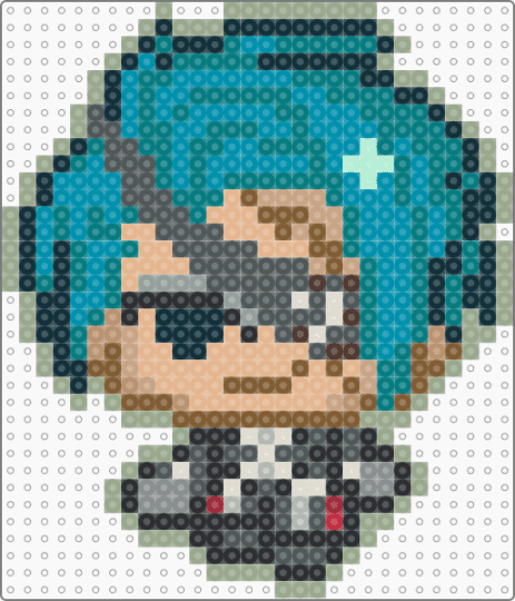 Yukimura Magatsunote - gray,teal,pink,beige,magatsunote,anime,music