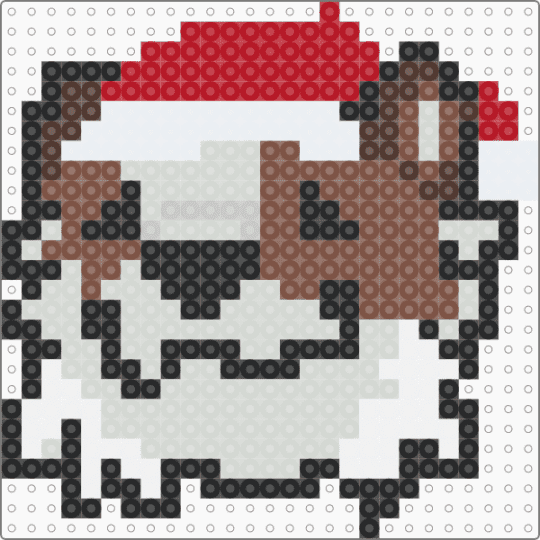 Festive Saint Bernard dog - white,red,tan
