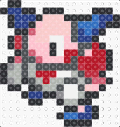 Mr mime - gray,beige,red,blue