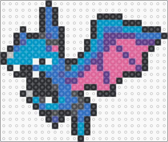 Golbat - purple,pink,light blue,blue