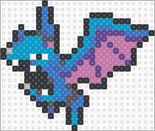 Golbat F - purple,pink,light blue,blue