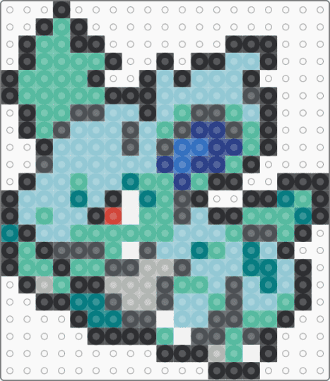 Nidorina F - gray,light blue,teal