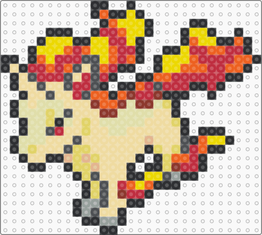 Rapidash - beige,yellow,red