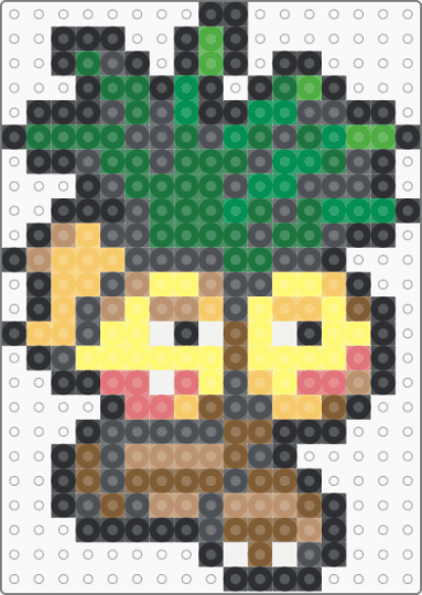 Exeggutor F - gray,green,yellow