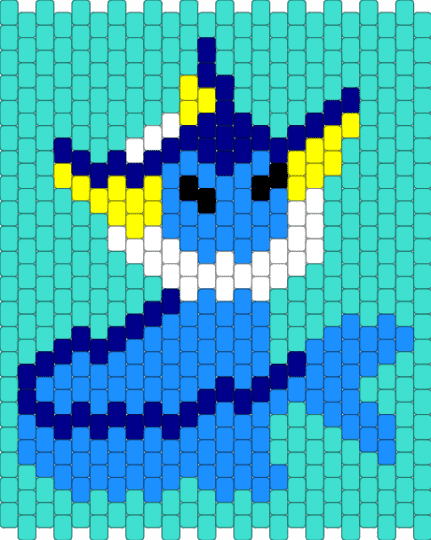 Even vaporeon panel :3 - light blue