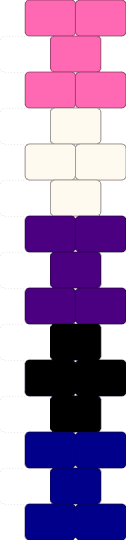 Awkward Genderfluid charm - pink, purple