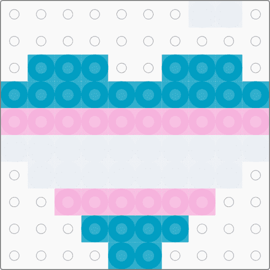 Trans heart - light blue,pink