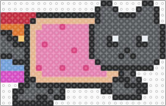Nyan cat - gray,beige,pink