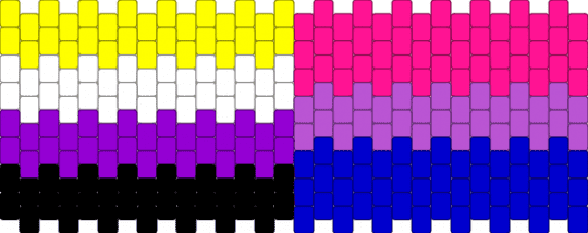 Nonbinary and bi flag cuff - pink,purple,nonbinary,bi,bisexual,pride,non binary,pride flag,lgbtq,lgbtqia