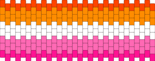 Lezbean flag cuff - orange,pink,pride,lesbian
