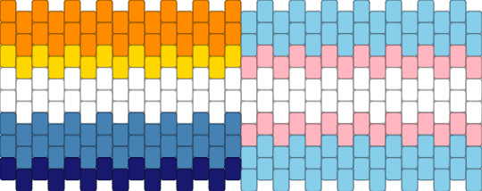 Trans and aroace flag cuff! - orange,light blue,pink,blue,trans,transgender,aroace,pride,lgbtq,lgbtqia