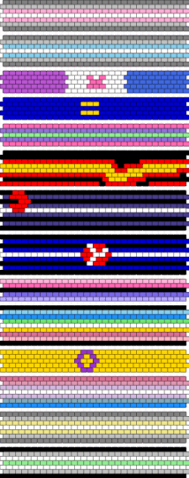 Ultimate pride Cuffs P2!!!!!(Check desc for all the flags in order) - beige,yellow,pink,purple