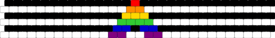 Straight Ally Pride cuff!!! - black,white,purple,pink,colorful