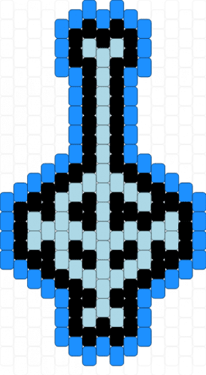 ghost tri color med - grucifix,black,light blue