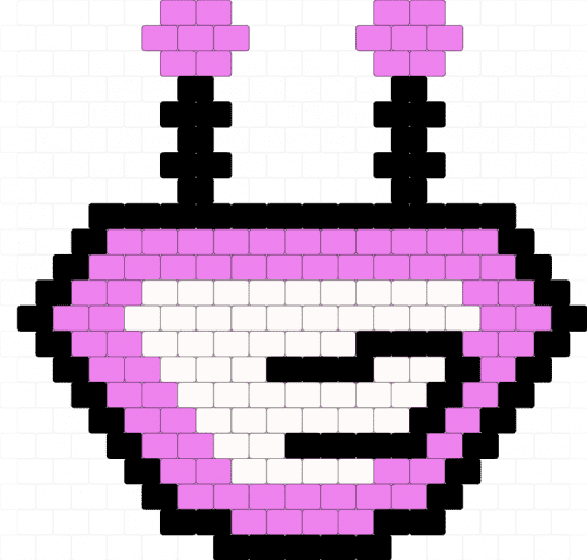 Tenna Deltarune Charm - white,pink,kandi,ponybead,peyote,charm,deltarune,simple,fun,fandom