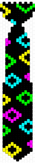 TADC Abstraction Tie (V.1) - black,yellow,green,light blue,tadc,tie,digitalcircus,easy,big,flat,character,murderdrones