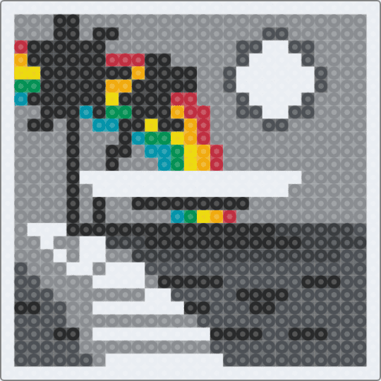Hawaii: Part II Album Cover - gray,hawaiipartii,tallyhall,perler,fuse,easy,panel,kandi,album
