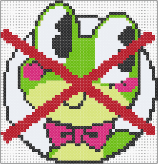 ribbit door sign - green,red,yellow