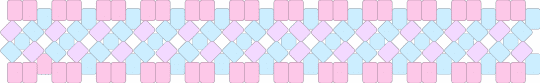 Cotton candy cuff (remixed!) - light blue,pink
