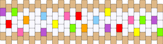Smaller poptart cuff - white,beige
