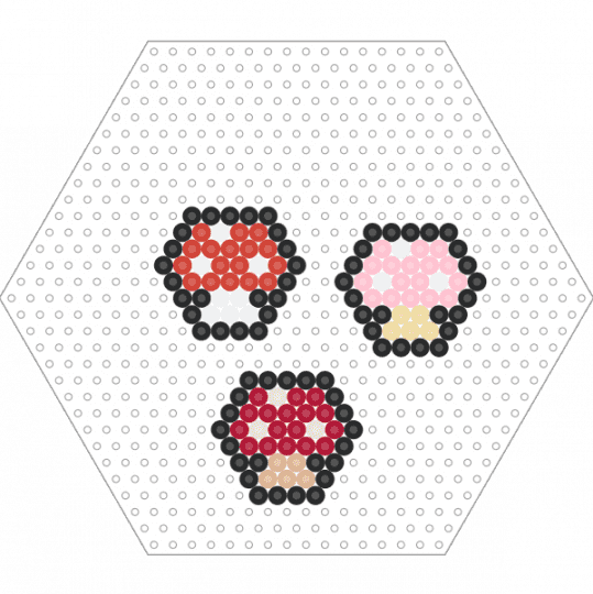 Mushroom Perlers - red