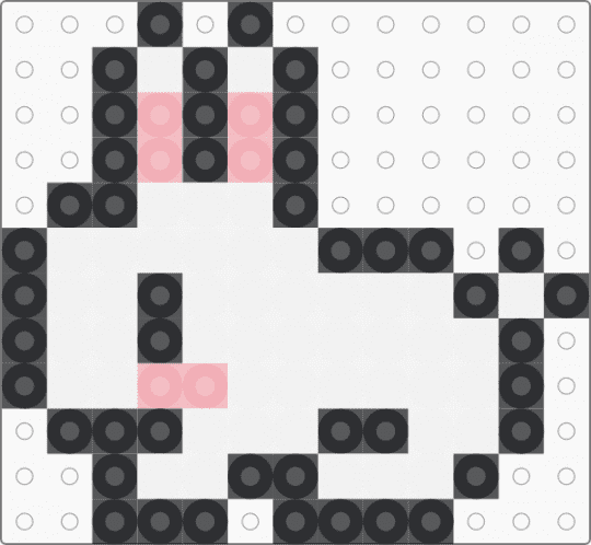 Bunny perler - white