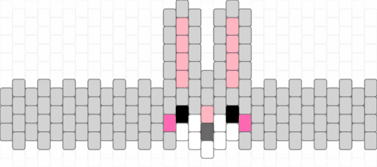 bunny cuff 1 - white,pink