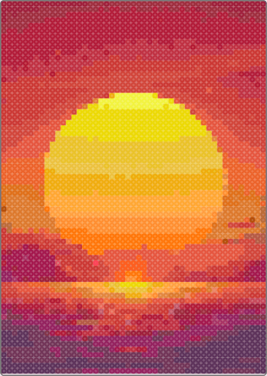 Glowing Sunset - orange, pink, red