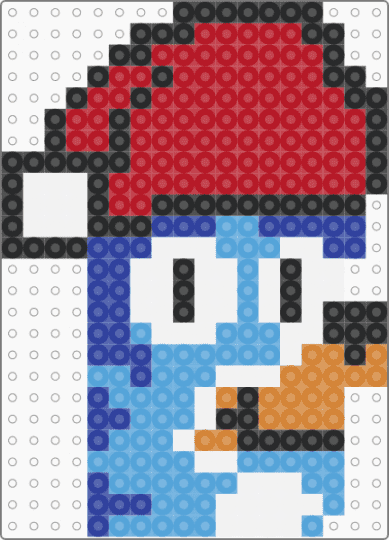Bluey Santa - red,light blue